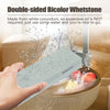 محترفة مقطوعة من الحجر الشحذ الحجري الحجري المراوغة لجميع Blade Kitchen Cutter Sryber Double Grind Stone مع قاعدة سيليكون غير قابلة للانزلاق