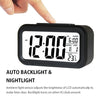 Smart Digital Alarm Clock with Date and Temperature Snooze Button on Top Battery Operated Rectangle Desk Clock with Night Light for Bedroom Kids Children Girls Boys