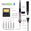 HANDSKIT 90W LED Digital Soldering Iron Set Adjustable Temperature Electric Soldering Iron 4 Wire Core Welding Tools with Automatic Sleep