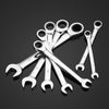 Kkmoon 7pcs 8/10/12/13/14/17/11/19mm مجموعة مزدوجة Ratchet Spanner