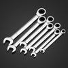 Kkmoon 7pcs 8/10/12/13/14/17/11/19mm مجموعة مزدوجة Ratchet Spanner