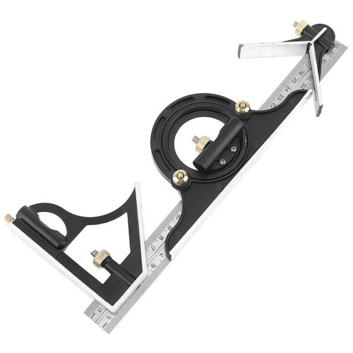 300MM Combination Square Angle Ruler Stainless Steel Multi-function Measuring Tool