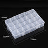 Transparent Large 24 Grids Adjustable Plastic Storage Containers Jewelry Bead Bathroom Accessories Tools Organizer Box