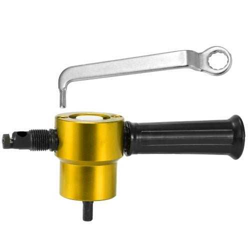 قاطع الصفائح المعدنية برأسين 360 درجة قابل للتعديل مرفق الحفر ملحقات أدوات السلطة أدوات القطع