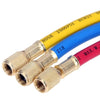 R134A R12 R22 R502 Current Divider Meter Tools Set Refrigerants Air Conditioning AC Diagnostic Manifold Gauges Double Table Valve with 3 Colors Hose