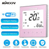 KKmoon Digital Water Heating Thermostat with WiFi Connection & Voice Control Energy Saving AC 95-240V 5A Touching Screen LCD Display Room Temperature Controller Works with Amazon Alexa/Google Assistant/IFTTT