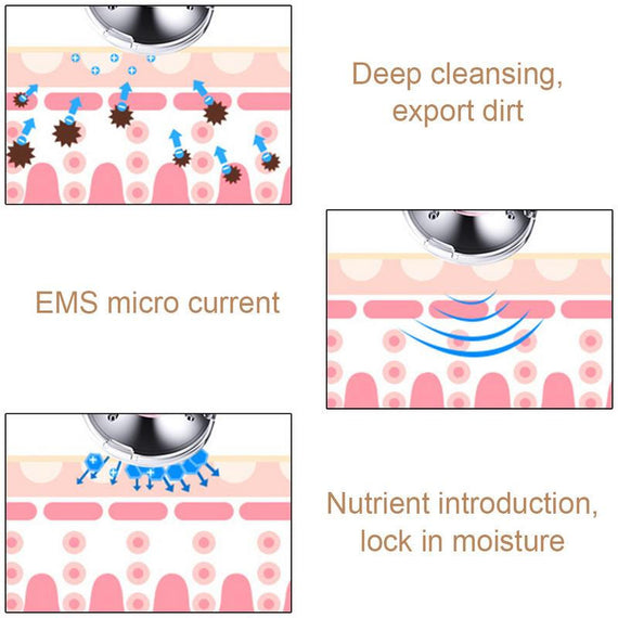 Electric Facial Vibration Massager - Pink