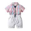 Fashion Gentleman Plaid Outfit - White