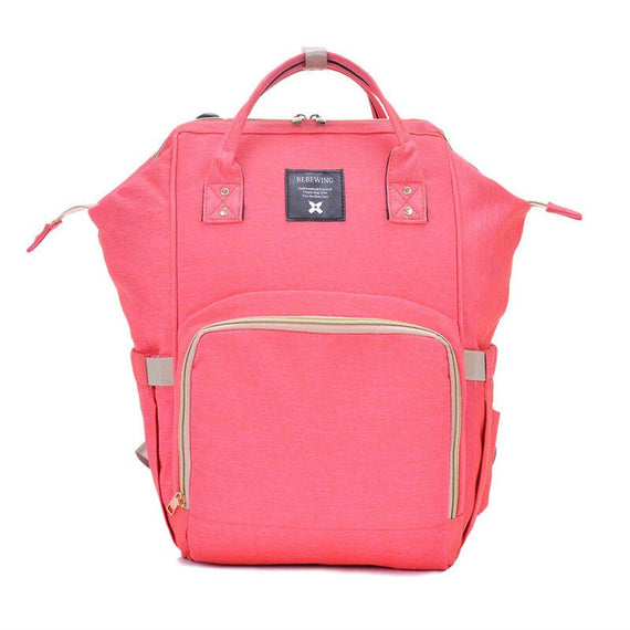 حقيبة ظهر عصرية للأمومة - أحمر بطيخ