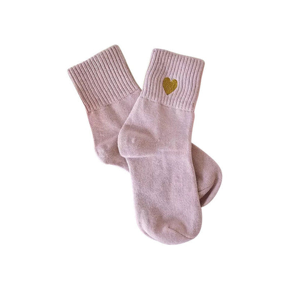 أزياء المرأة تحب التطريز الجوارب لطيف - الكاكي 