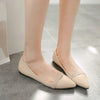Fashionable Flat Pointed Women Loafers - Beige