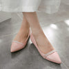 Fashionable Flat Pointed Women Loafers - Pink