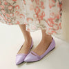 Fashionable Flat Pointed Women Loafers - Purple