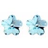 Fashionable Jewelry Flower Stud Earrings - Blue