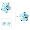 Fashionable Jewelry Flower Stud Earrings - Blue