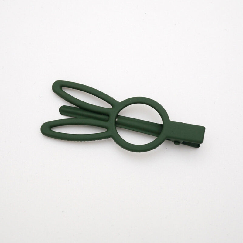 Fashionable Rabbit Shaped Hair Clip - Army Green
