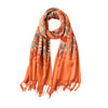 Fashionable Women Embroidery Scarf - Orange