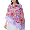 Fashionable Women Embroidery Scarf - Purple