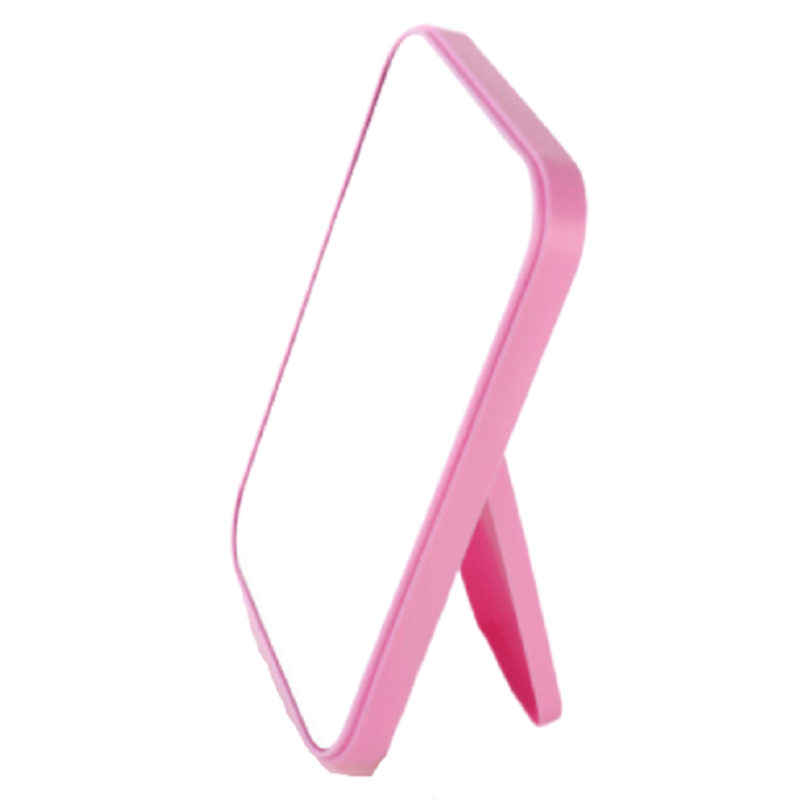 Foldable Makeup Premium Tabletop Princess Mirror - Rose Red