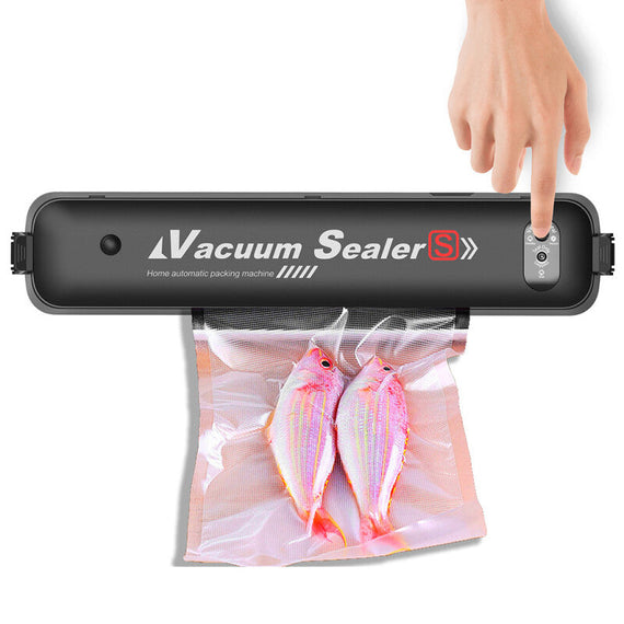 Food Vacuum Sealer Machine With 15 Bags - Black
