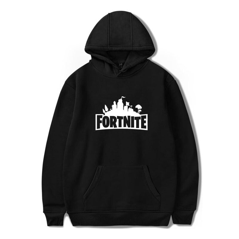 Fortnite Unisex Hooded Round Neck Jacket - Black