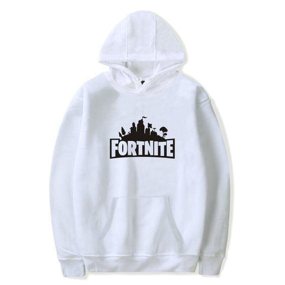 Fortnite Unisex Hooded Round Neck Jacket - White