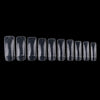 French Solid Plastic Fake Fingernails - Transparent