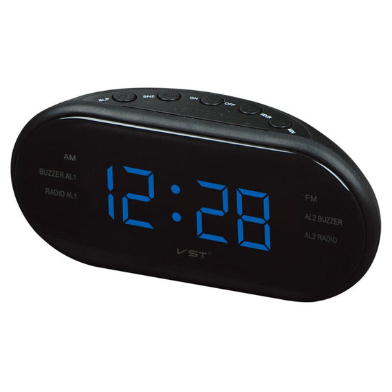 Function-25 AM/FM Premium LED Clock Radio - Blue