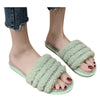 Furry Plush Home Slipper - Green
