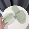 Furry Plush Home Slipper - Green