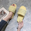 Furry Plush Home Slipper - Yellow