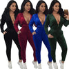 نساء من قطعتين تتبعهم الأكمام الطويلة Zip Hoodie Sweatshirt Pants Sportswear Litness Suits Suits