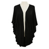 ملابس جديدة للنساء الخارجية المفتوحة الأمامية Batwing 3/4 Sleeves Street Style Long Cardigan Coard Coard Blue/Black