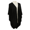 ملابس جديدة للنساء الخارجية المفتوحة الأمامية Batwing 3/4 Sleeves Street Style Long Cardigan Coard Coard Blue/Black
