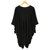 ملابس جديدة للنساء الخارجية المفتوحة الأمامية Batwing 3/4 Sleeves Street Style Long Cardigan Coard Coard Blue/Black