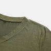 New Fashion Women T-Shirt Letter Print V-Neck Short Sleeve Solid Color Top Black/Green