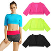New Women Crop Top Solid Color Short Sleeves Pullover Slim Casual Thin Sports Yoga Short Blouse Tee