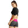 New Women Crop Top Solid Color Short Sleeves Pullover Slim Casual Thin Sports Yoga Short Blouse Tee