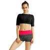 New Women Crop Top Solid Color Short Sleeves Pullover Slim Casual Thin Sports Yoga Short Blouse Tee