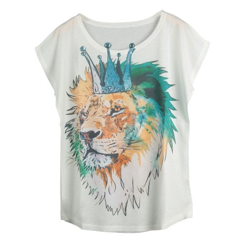 المرأة الجديدة تي شيرت طباعة خاصة س الرقبة قصيرة الأكمام البلوز فضفاض عارضة المحملة قمة الموضة