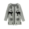 Fashion Women Knit Coat Pocketed Open Front Long Sleeves Casual Knitted Long Sweater Cardigan Grey