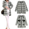 Fashion Women Knit Coat Pocketed Open Front Long Sleeves Casual Knitted Long Sweater Cardigan Grey