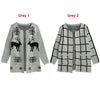 Fashion Women Knit Coat Pocketed Open Front Long Sleeves Casual Knitted Long Sweater Cardigan Grey