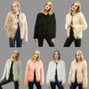 New Winter Women Faux Fur Coat Open Front Long Sleeve Fluffy Warm Outerwear Jacket Short Overcoat