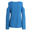 New Fashion Women Blouse Cold Shoulder Lace-Up V Neck Long Sleeve Solid Color Casual Shirt T-Shirt Tops