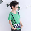 Kids Boys' Top Tee Letter Print Short Sleeve T-Shirt Solid O-Neck Pullover Cotton Tee White/Green/Yellow