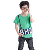 Kids Boys' Top Tee Letter Print Short Sleeve T-Shirt Solid O-Neck Pullover Cotton Tee White/Green/Yellow