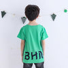 Kids Boys' Top Tee Letter Print Short Sleeve T-Shirt Solid O-Neck Pullover Cotton Tee White/Green/Yellow