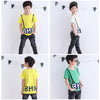 Kids Boys' Top Tee Letter Print Short Sleeve T-Shirt Solid O-Neck Pullover Cotton Tee White/Green/Yellow