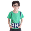 Kids Boys' Top Tee Letter Print Short Sleeve T-Shirt Solid O-Neck Pullover Cotton Tee White/Green/Yellow